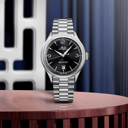 Mido orologio Multifort Powerwind 40mm nero automatico acciaio M040.407.11.057.00