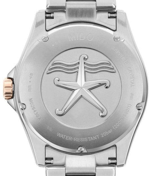 Mido orologio Ocean Star 200 42,5mm nero automatico acciaio finitura PVD oro rosa M026.430.22.051.00