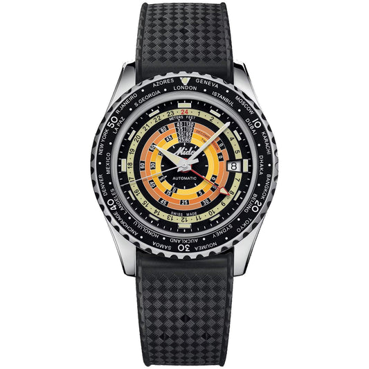 Mido orologio Ocean Star Decompression Worldtimer Special Edition 40mm nero automatico acciaio M026.829.17.051.00