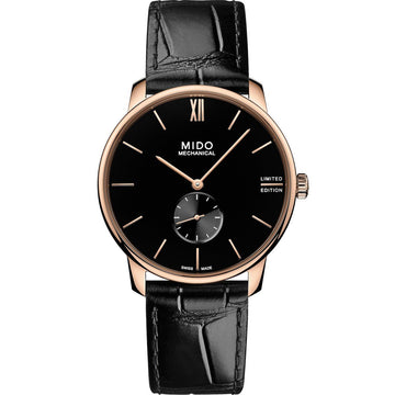 Mido orologio uomo Baroncelli Mechanical nero 39mm Limited Edition acciaio pvd oro rosa carica manuale M037.405.36.050.00