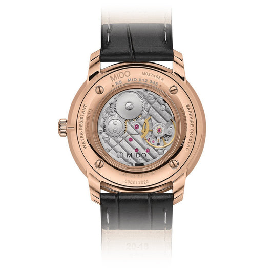 Mido orologio uomo Baroncelli Mechanical nero 39mm Limited Edition acciaio pvd oro rosa carica manuale M037.405.36.050.00