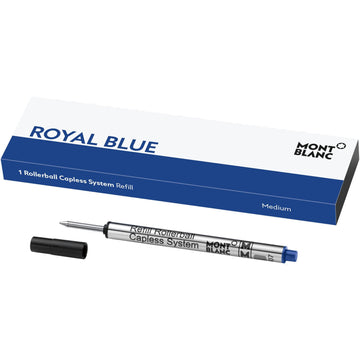 Montblanc 1 sistema di refill per roller senza cappuccio medio Royal Blue blu punta M 128243