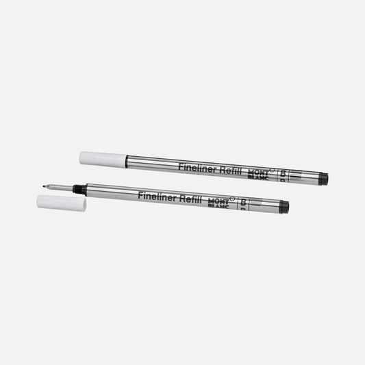Montblanc 2 refill per fineliner punta B Mystery Black nero 128247