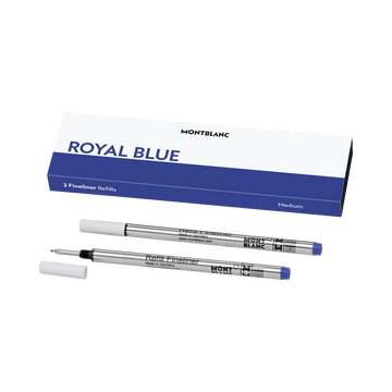 Montblanc 2 refill per fineliner punta M Royal Blue blu 128248