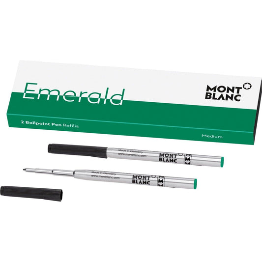 Montblanc 2 refill per penna a sfera (M) Emerald Green ( verde smeraldo ) 118126