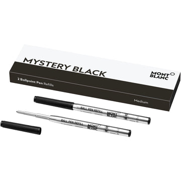 Montblanc 2 ballpoint pen refills (M) Mystery Black black 116190 