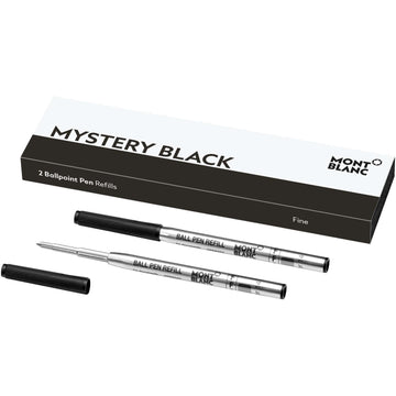 Montblanc 2 refill per penna a sfera punta F Mystery Black nero 116189