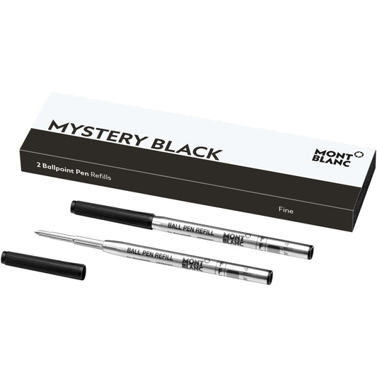 Montblanc 2 refill per penna a sfera punta F Mystery Black nero 116189