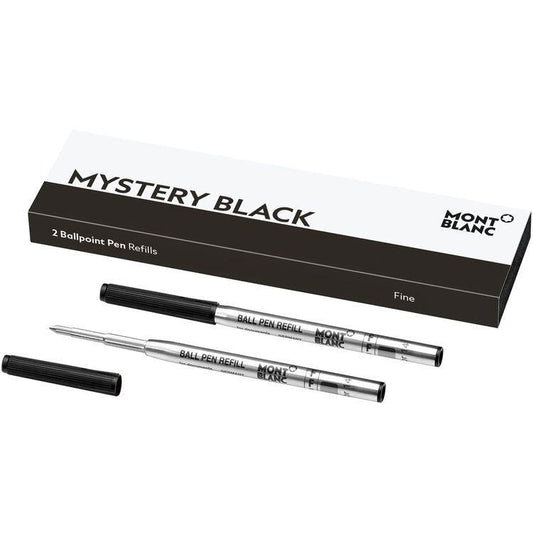 Montblanc 2 Ballpoint Pen Refills F Tip Mystery Black 128210 