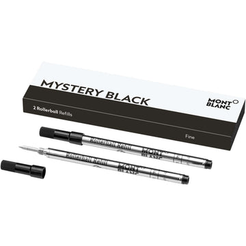Montblanc 2 refill per roller punta F Mystery Black nero 128230