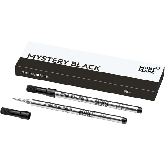 Montblanc 2 refill per roller punta F Mystery Black nero 128230