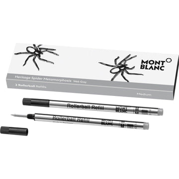 Montblanc 2 rollerball refills (M) Heritage Spider Gray (grey) 118129