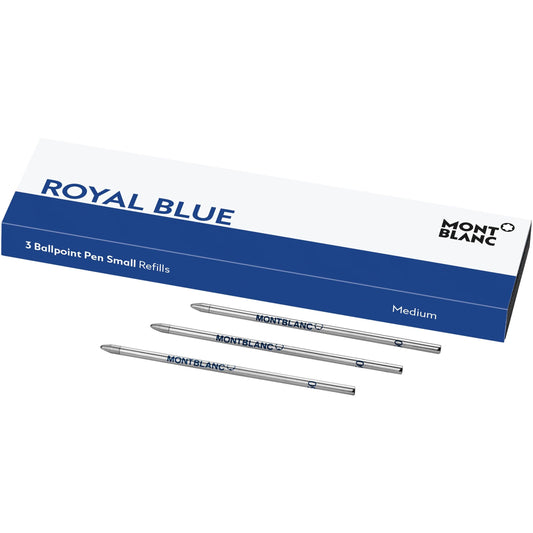 Montblanc 3 refill piccoli per penna a sfera Royal Blue blu 128223