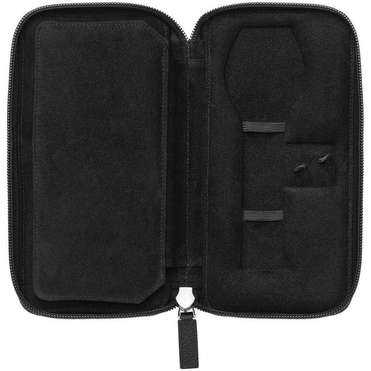 Montblanc case for 2 Meisterstück Soft Grain watches black 118740
