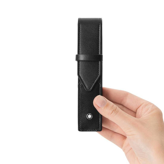 Montblanc astuccio per 1 strumento da scrittura Meisterstück nero 198334