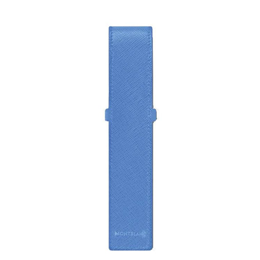 Montblanc astuccio per 1 strumento da scrittura Sartorial celeste 198253