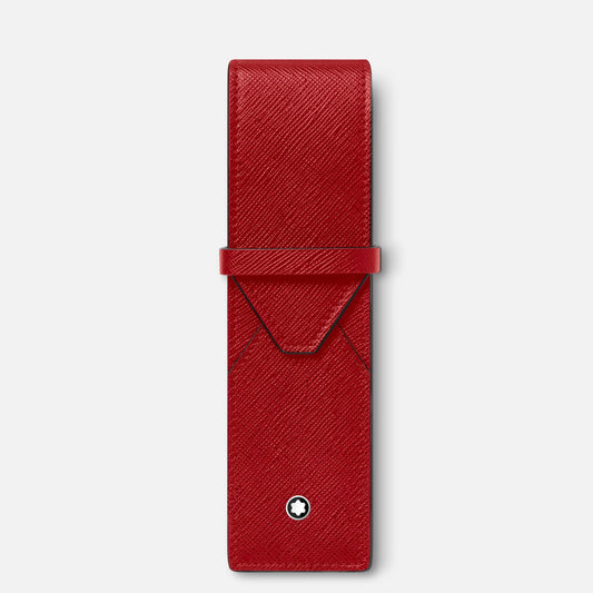 Montblanc astuccio portapenne per 2 strumenti da scrittura Montblanc Sartorial rosso 131204