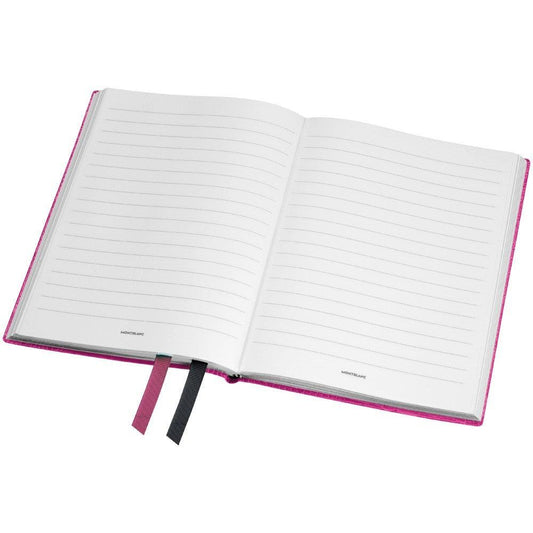 Montblanc 146 lined notebook with crocodile print, Fuchsia, luxury stationery 118028