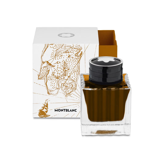 Montblanc boccetta d'inchiostro 50ml Homage to Robert Louis Stevenson marrone 130288