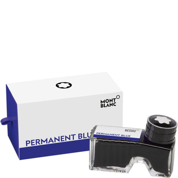 Montblanc boccetta d’inchiostro 60ml Permanent Blue DIN ISO 14145-2 blu indelebile 128195
