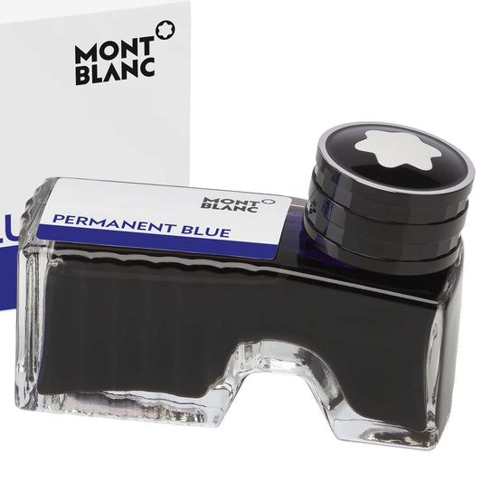 Montblanc boccetta d’inchiostro 60ml Permanent Blue DIN ISO 14145-2 blu indelebile 128195