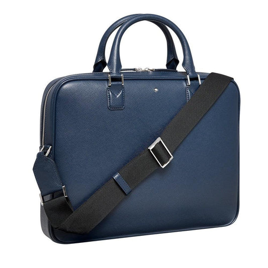 Montblanc borsa porta documenti sottile Sartorial Blu Indaco 116757