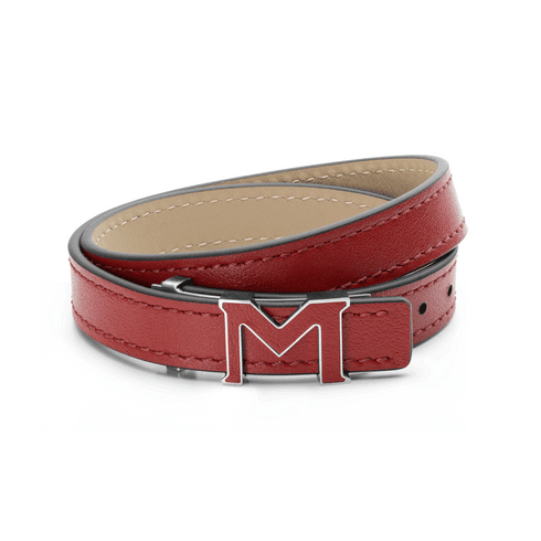 Montblanc bracciale logo Montblanc M rosso 129501