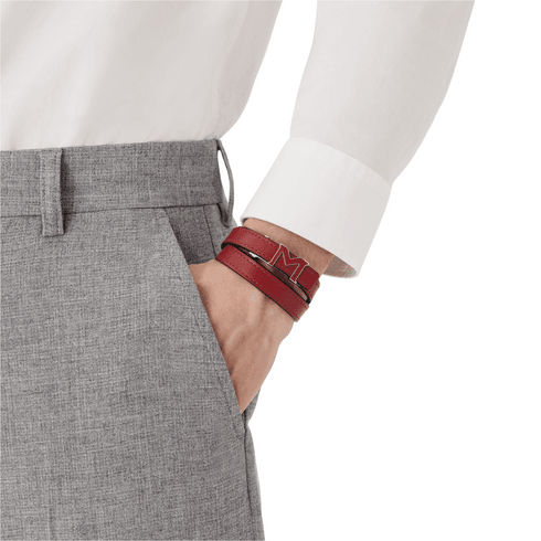 Montblanc bracciale logo Montblanc M rosso 129501