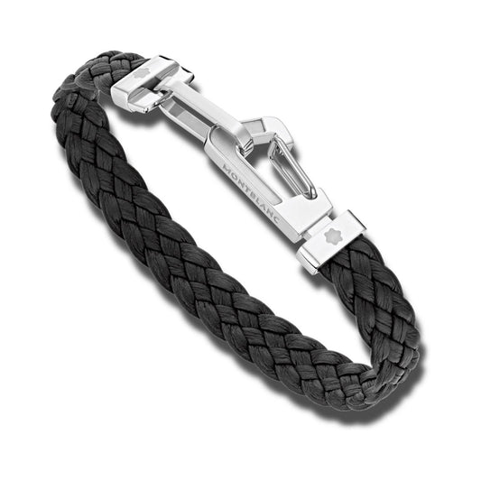 Montblanc Wrap Me Leather Bracelet Black 12614363 