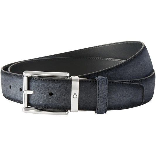 Montblanc cintura regolabile Meisterstuck scamosciato sfumato grigio 116721