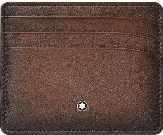 Montblanc custodia 6 scomparti Meisterstuck sfumato marrone 118366