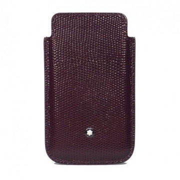 Montblanc custodia cover smartphone pelle lucertola bordeaux scuro 109189