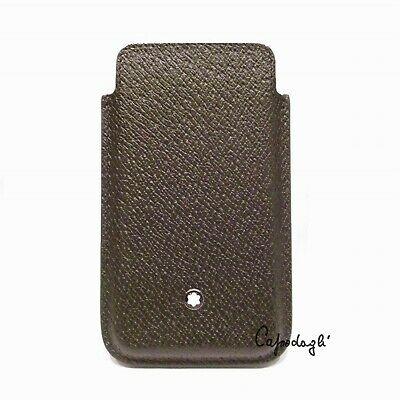 Montblanc custodia cover smartphone pelle Sartorial verde muschio 109188