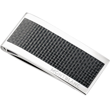 Montblanc fermasoldi in acciaio con inserto in carbonio 104731