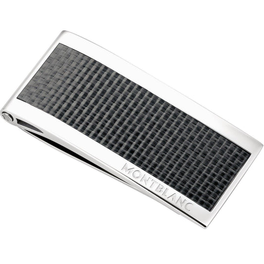 Montblanc fermasoldi in acciaio con inserto in carbonio 104731