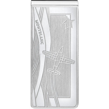 Montblanc Fermasoldi in acciaio pregiato con aeroplano inciso Le Petit Prince Special Edition 123796