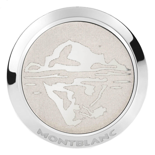 Montblanc cufflinks 1858 Ice Sea steel 129508
