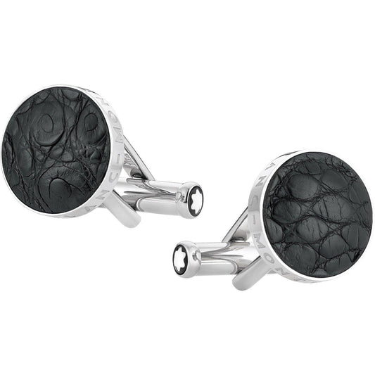 Montblanc gemelli Essential Sartorial acciaio coccodrillo 116645