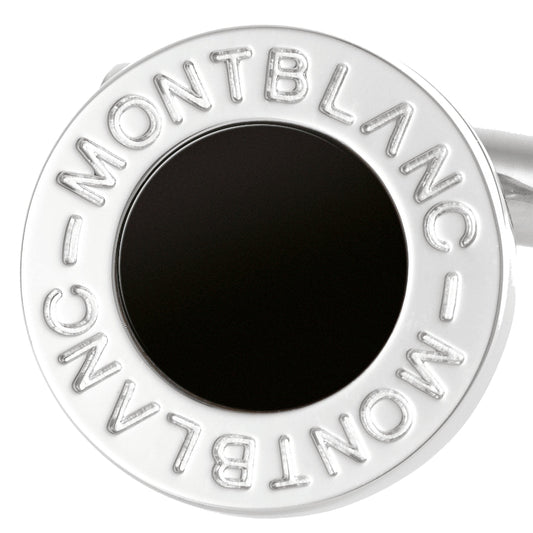 Montblanc Meisterstück cufflinks steel with onyx inlay 107463 