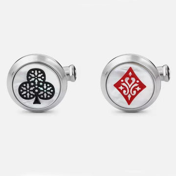 Montblanc Meisterstück Cufflinks Homage to the Book “Around the World in 80 Days” Ace of Swords and Ace of Diamonds 128387