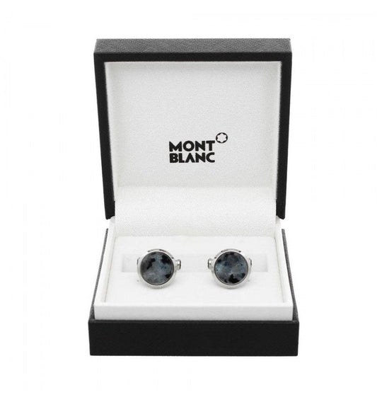 Montblanc gemelli Sartorial in acciaio e granito 118609