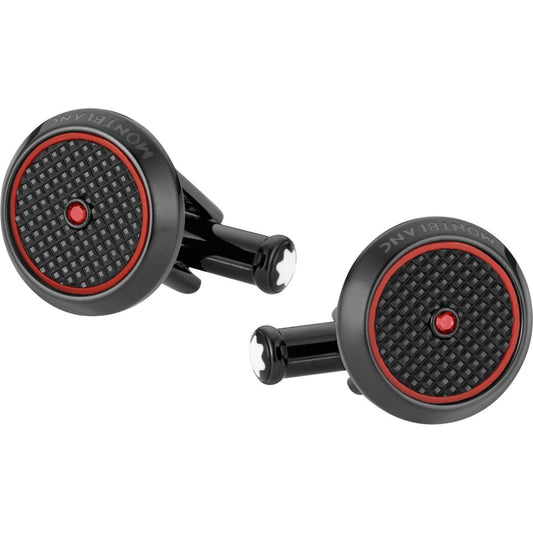 Montblanc Timewalker cufflinks in black PVD-coated steel 118605