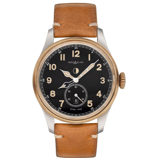 Montblanc 1858 Automatic Dual Time 44mm Black Automatic Steel and Bronze Watch 116479