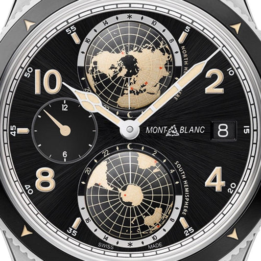 Montblanc 1858 Geosphere Automatic UTC 42mm Black Automatic Steel Watch 117837