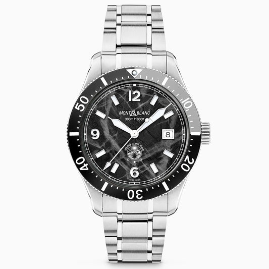 Montblanc orologio 1858 Ice Sea Automatic Date 41mm nero automatico acciaio 129371