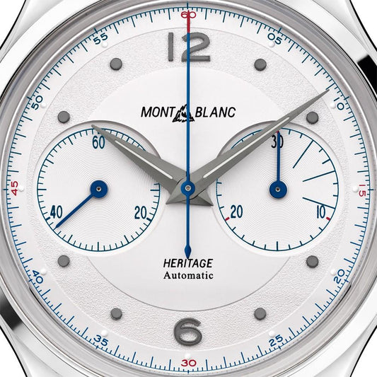 Montblanc orologio uomo Heritage Monopusher Chronograph 42mm automatico alligatore grigio 119951