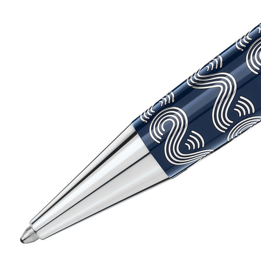 Montblanc Solitaire medium ballpoint pen Meisterstück Around the World in 80 Days blue 126355