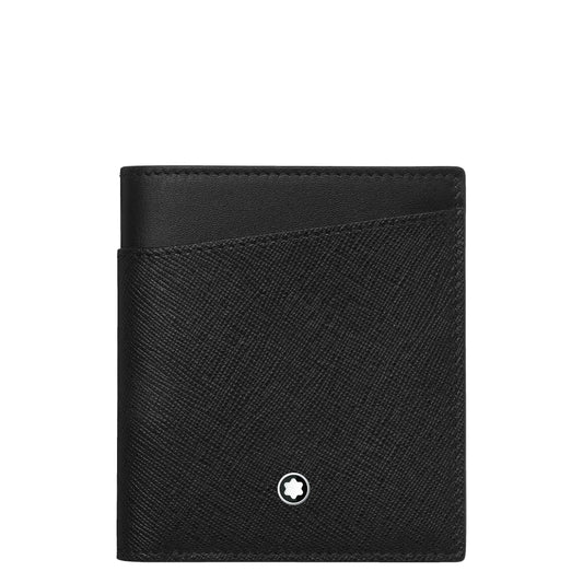 Montblanc porta biglietti da visita con scomparto per banconote Montblanc Sartorial nero 128583