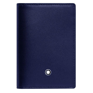 Montblanc porta biglietti da visita con soffietto Meisterstück blu 126211