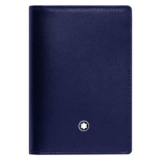 Montblanc porta biglietti da visita con soffietto Meisterstück blu 126211